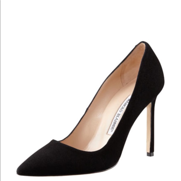 Manolo Blahnik Shoes - Manolo Blahnik BB Pump 115 Black Suede with Box